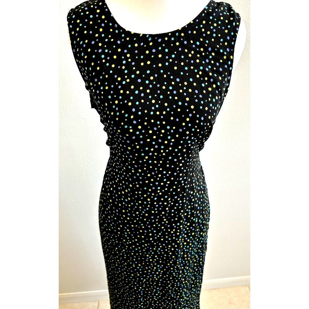 90s friends colorful Maxi Dress 6 Long polka dot retro rachael classic slimming